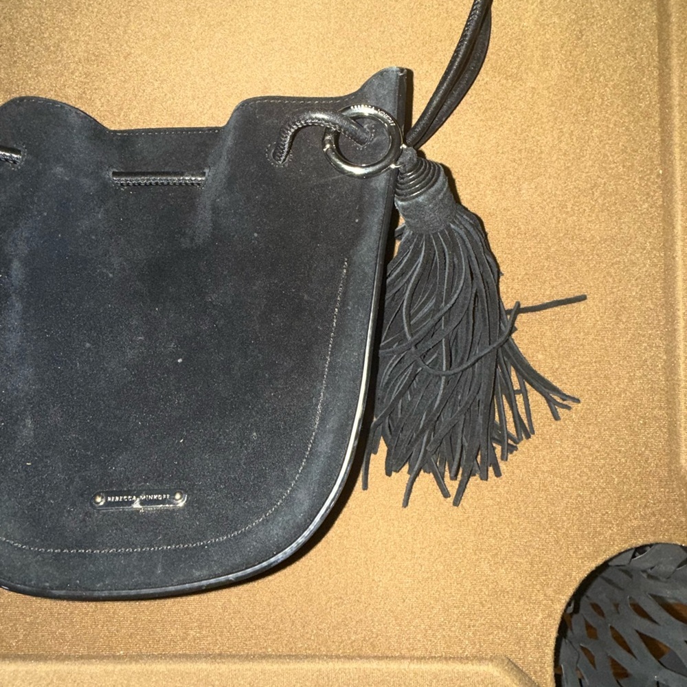 Rebecca Minkoff Black Shoulder Bag with Tassel - Picture 9 of 16